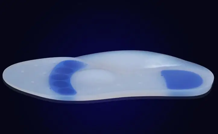 100% силиконовые обувные стельки для мужчин и женщин облегчения боли в пятке