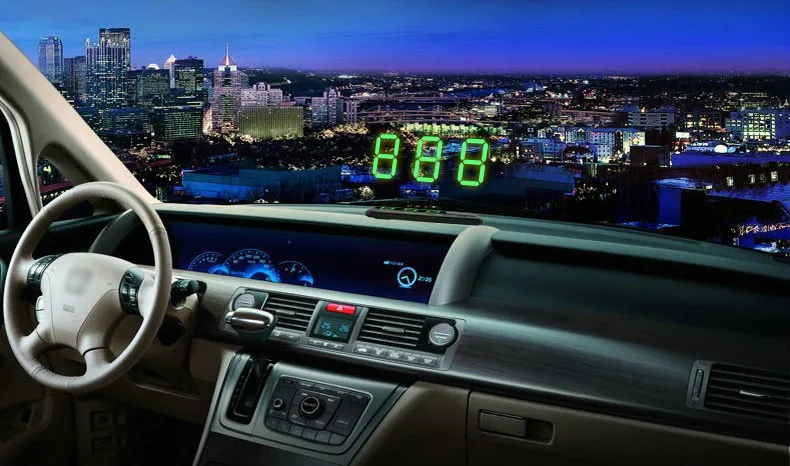 C60 gps HUD головок вверх дисплей скорости дисплей с счетчиком скорости Предупреждение скорости