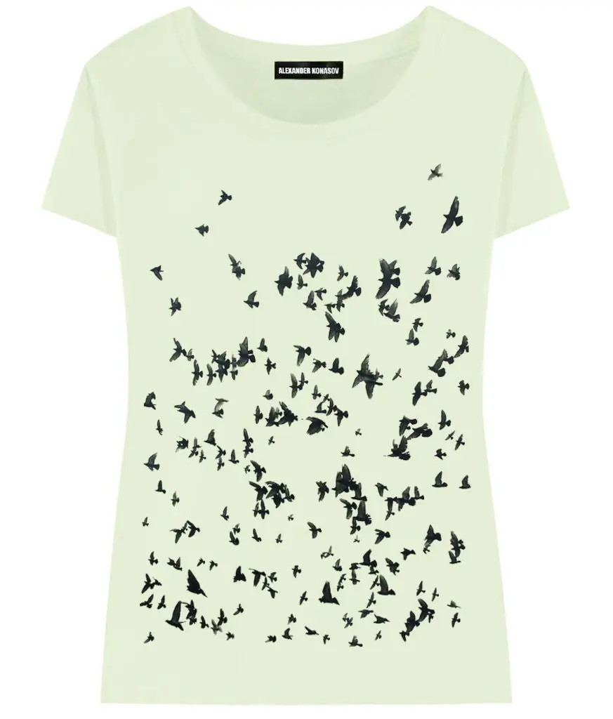 Женская футболка Птицы ALEXANDER KONASOV|print women|t-shirt printbird tshirt |