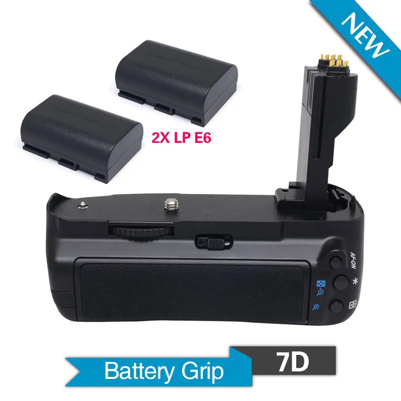 

Meike MK-7D Vertical Battery Grip with 2pcs LP-E6 Batteries for Canon EOS 7D Camera Replacement of BG-E7 BGE