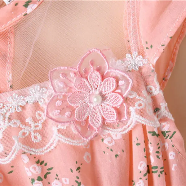 95% Cotton Summer Baby One-Piece Kid Girl Lace Floral Tunic Princess Party Dress Size S-XL | Детская одежда и обувь