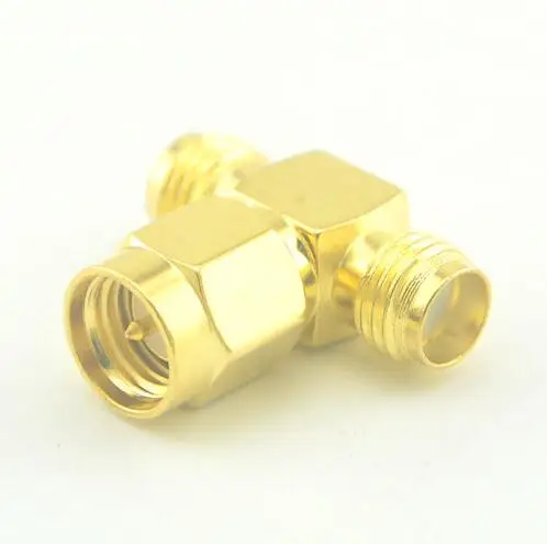 2 Pieces SMA Adapter RP Plug Male to Jack Female 3 Way Connector | Обустройство дома