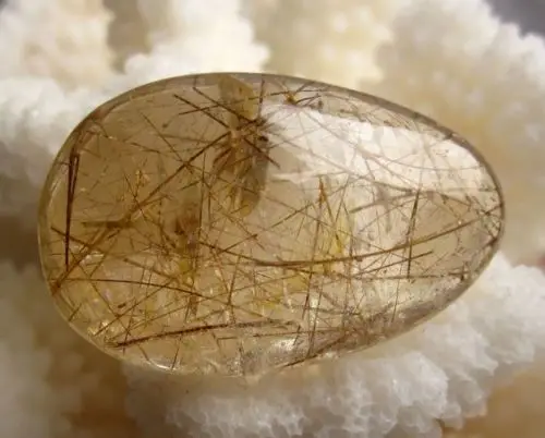 

9g Pretty Clear Natural Hair Rutilated Quartz Crystal Pendant
