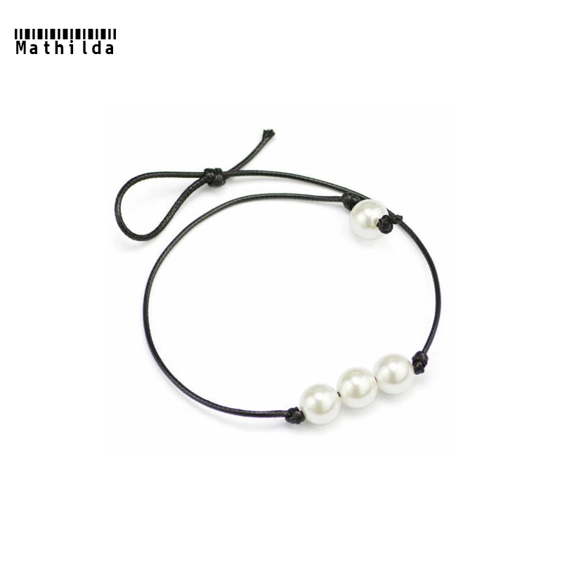 Женское бархатное ожерелье чокер Mathilda серое из замши с тройным жемчугом D148|necklaces