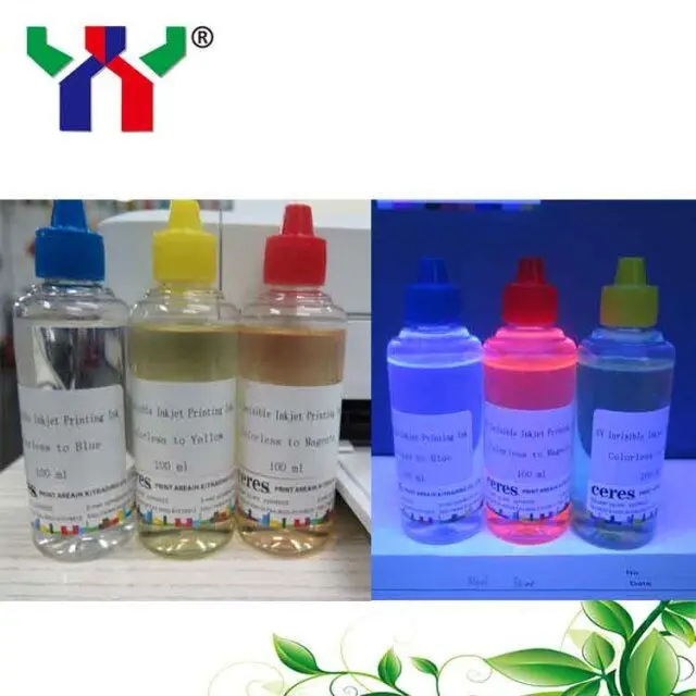 Уф невидимые печатные чернила для струйной печати цифрового принтера красный 100