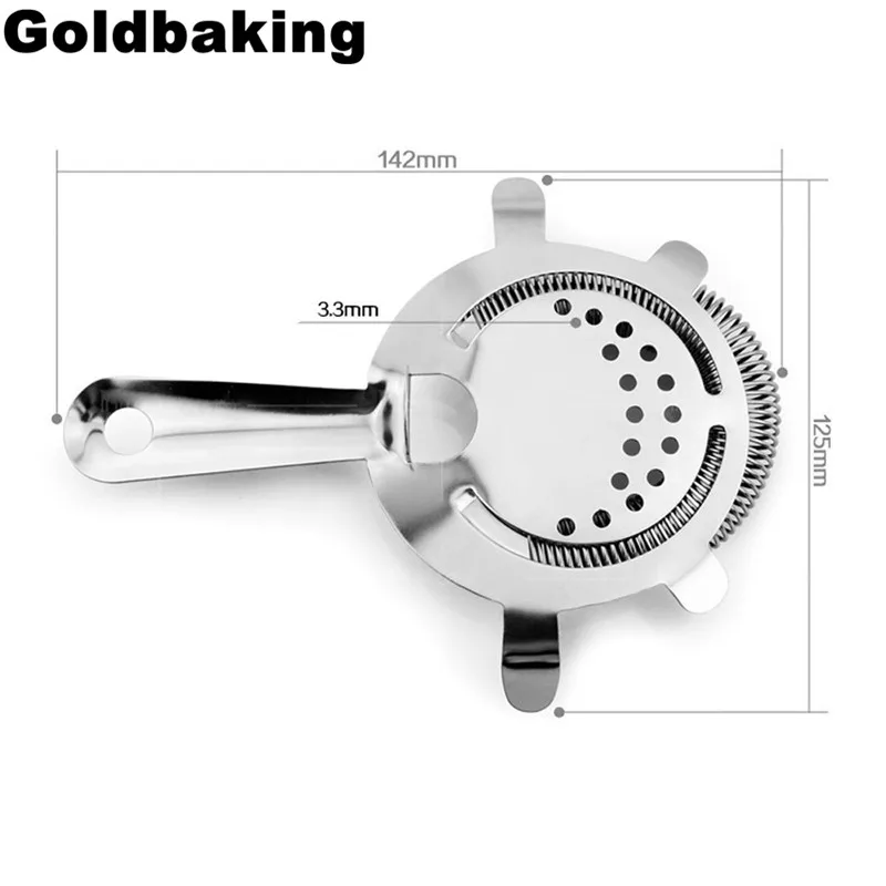4 зубчатый фильтр из нержавеющей стали ситечко для коктейлей|cocktail strainer|bar