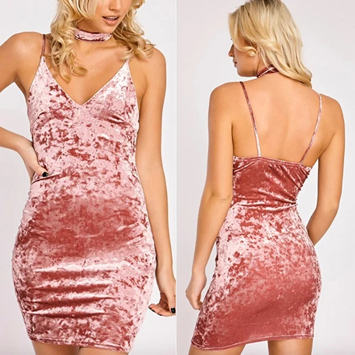 Женщины Винтаж Рукавов Коктейль Тонкий Спагетти Ремень Шейный Платок Dress |