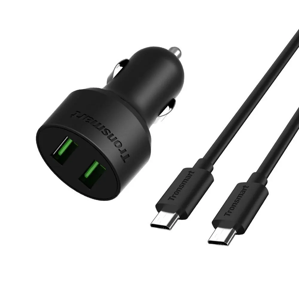 Tronsmart 4.8A 2 разъём(ов) автомобильное зарядное устройство с быстрой зарядки 2.0