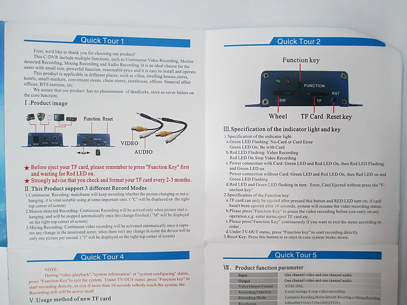 Камера наблюдения адаптер CCTV Мини C-DVR видео/аудио рекордер детектор движения TF карта рекордер мини DVR