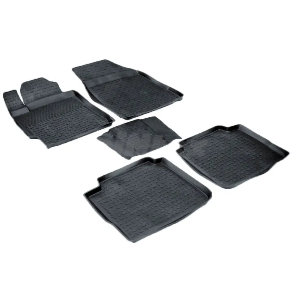 Резиновые коврики для Toyota Camry 40 (2006 2012) с высокими бортиками (Seintex 01089)|rubber floor mat|floor
