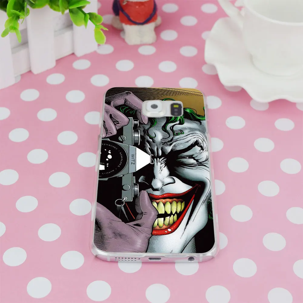 G55 Batman Джокер Темный Рыцарь Прозрачный Жесткий PC Case Cover For Samsung Galaxy S 3 4 5 6 7 Мини Края