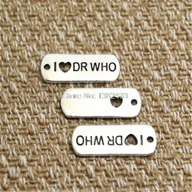 15 шт. подвески I love dr who в античном стиле из тибетского серебра Доктор Кто Подвески
