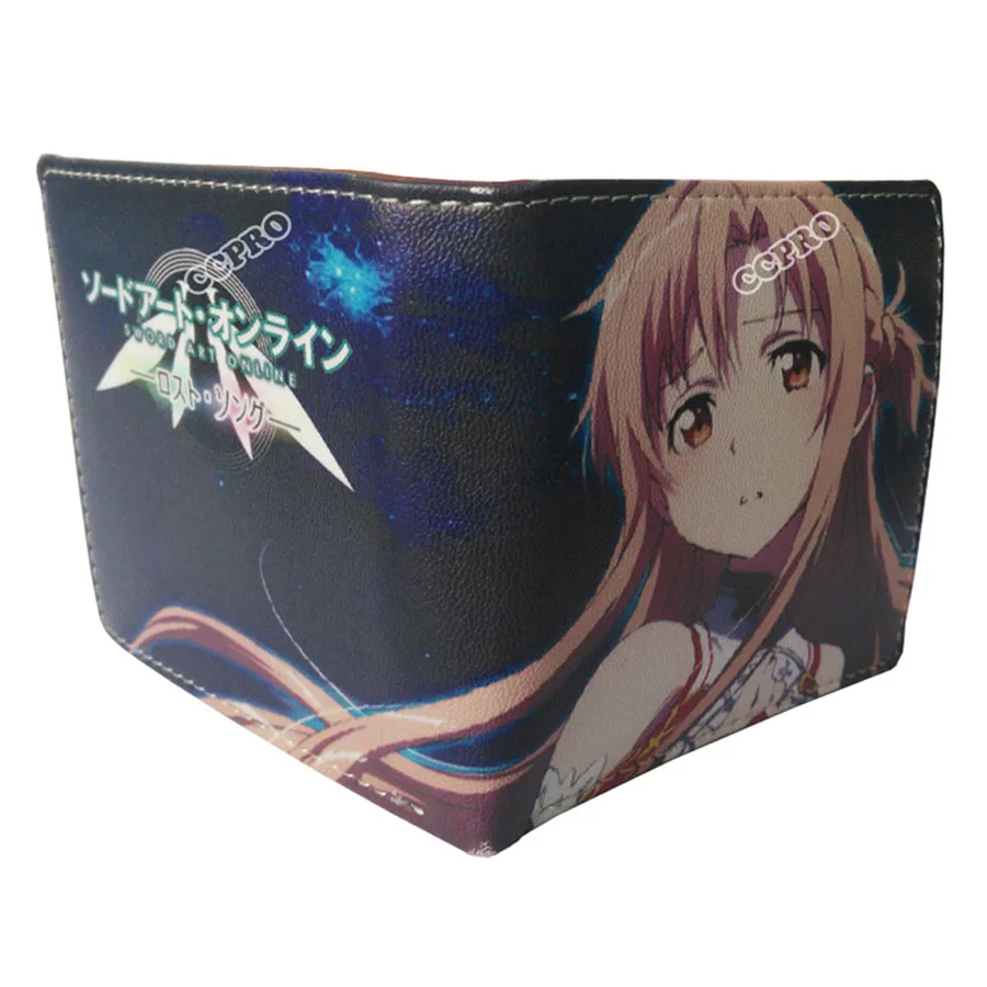 Многослойный короткий кошелек из искусственной кожи с изображением аниме меча