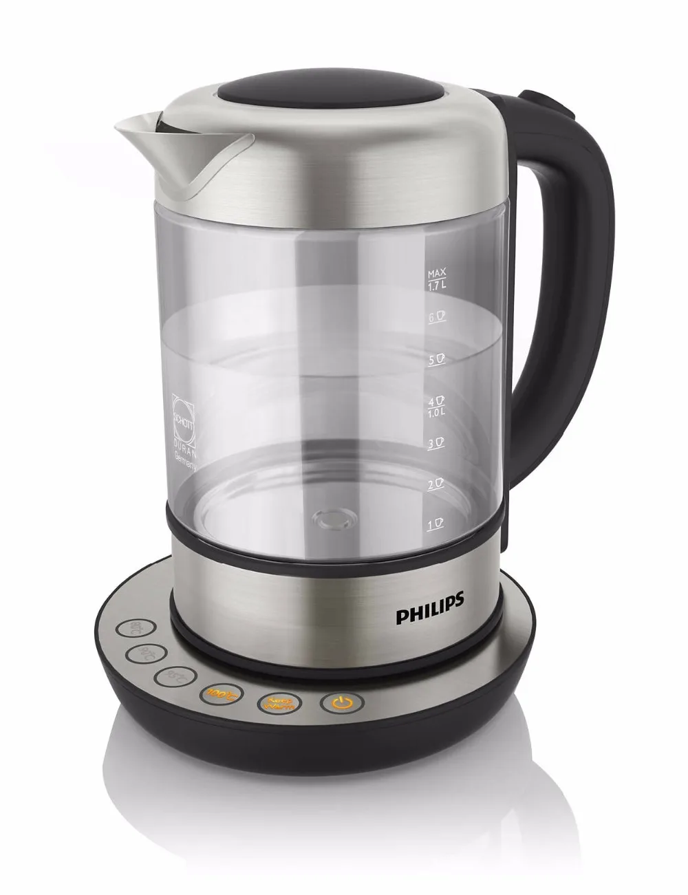Philips Avance Collection Стеклянный чайник 1 7 литра 2200 Вт Регулятор нагрева HD9382 / 20 | Бытовая