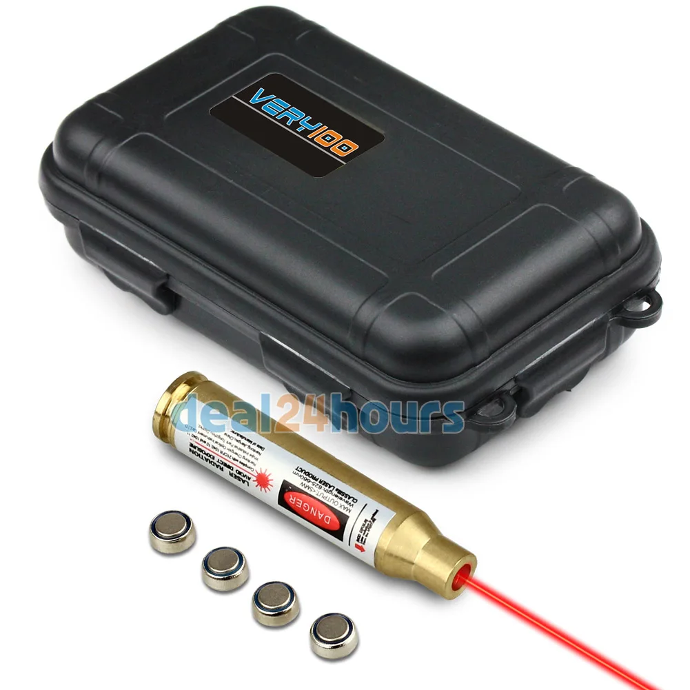 VERY100 тактический Boresighter 223 REM латунный красный лазерный картридж Диаметр Sighter+ Водонепроницаемый Чехол