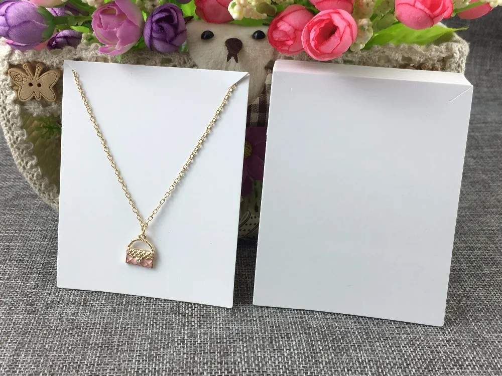 10*8 см 100 шт./лот крафт картон пустая бижутерия модные ожерелья карты бумага