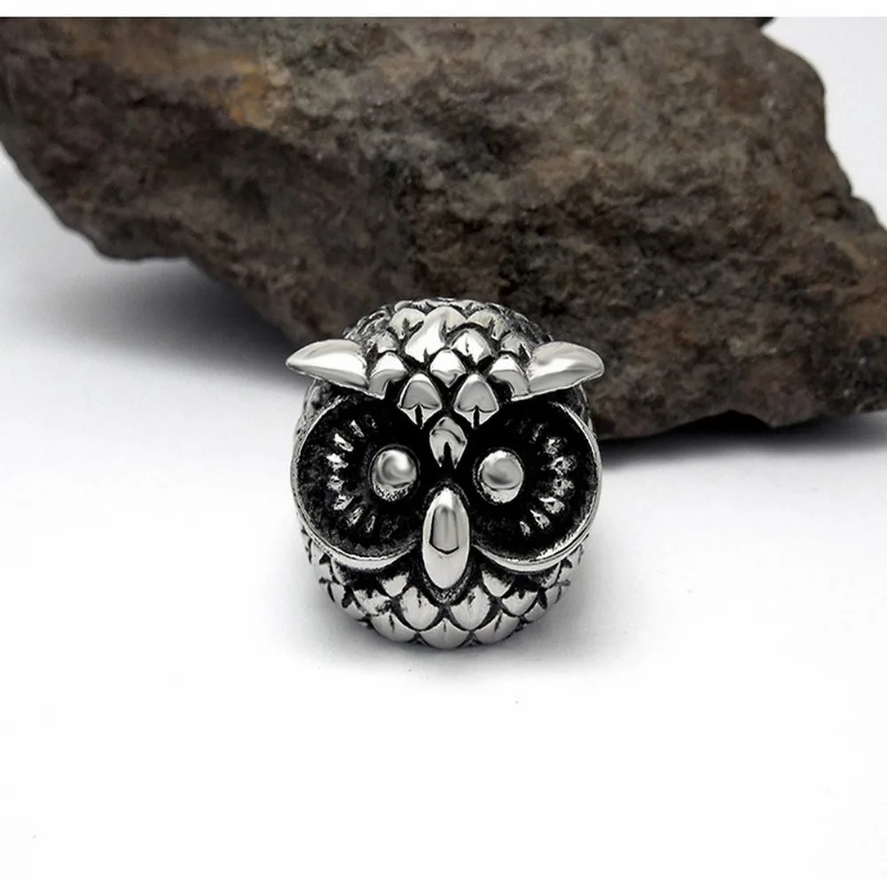 Супер крутая Ретро Голова Совы в стиле панк готический трендсеттер титановая