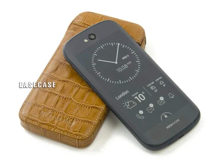 Чехол из натуральной кожи А4 на заказ для yotaphone2 coffee