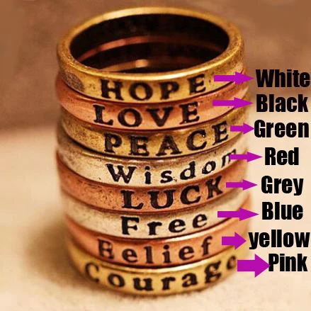 1 шт. новинка модное винтажное кольцо с буквенным принтом для влюбленных пар Anillos