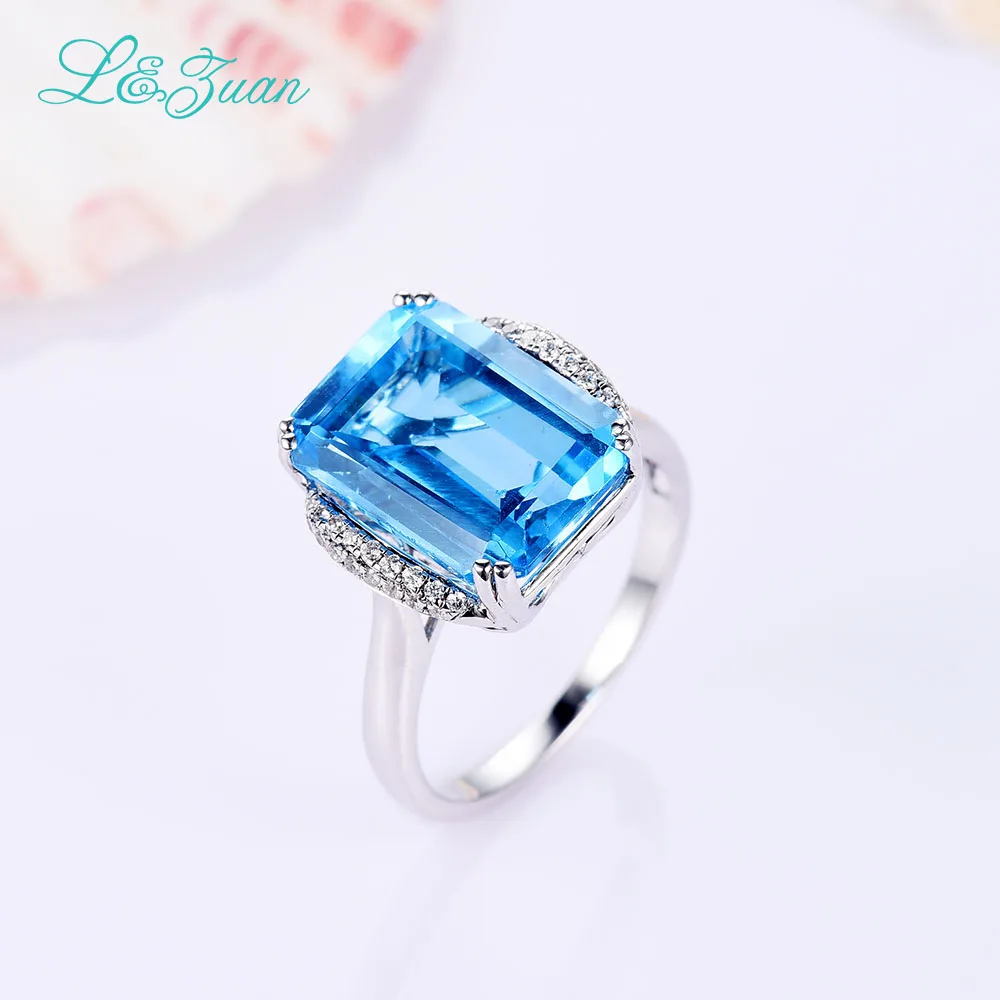 Женское кольцо из серебра 925 пробы с натуральным топазом|ring fashion|ring forrings for women |