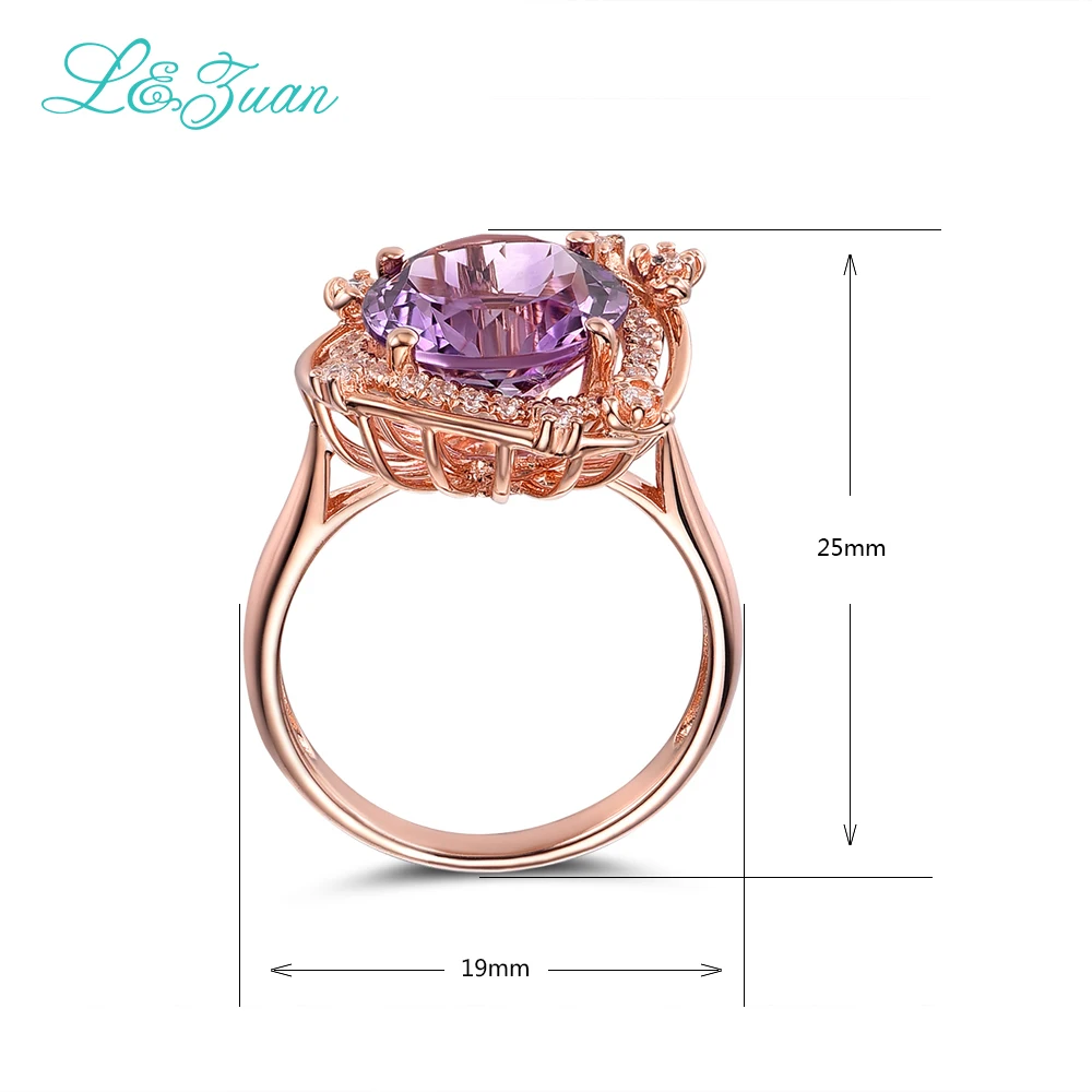 Женское кольцо из серебра 925 пробы с аметистом и зубцом | Украшения аксессуары