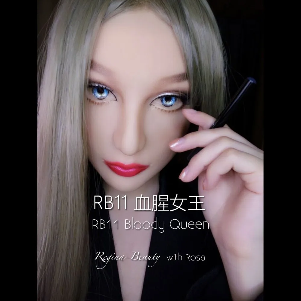 

(CM806)Quality Luxury Custom Bloody Queen Makeup With DMS Mask Rose Handmade Soft Material Half Face Female crossdress Mask