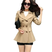 ladies blouse young women trench coat latest fashion long sleeve thin factory direct sale korean elegant autumn dress bn1342