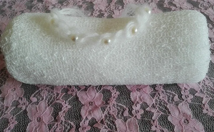 

5 Sets/lot 40 cm x 150cm Pink and White Rayon Stretch Knit Wrap Props Baby Girl Headband