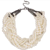 new hot bohemia style multilayer pearl necklace fashion choker statement necklace for women wholesale and retail