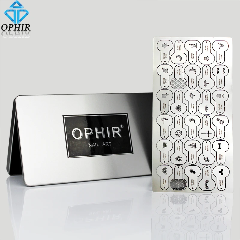 OPHIR Аэрограф для дизайна ногтей шаблон листы металлический трафарет 30x мультфильм стиль шаблон для ногтей Живопись инструменты для ногтей_ OP4
