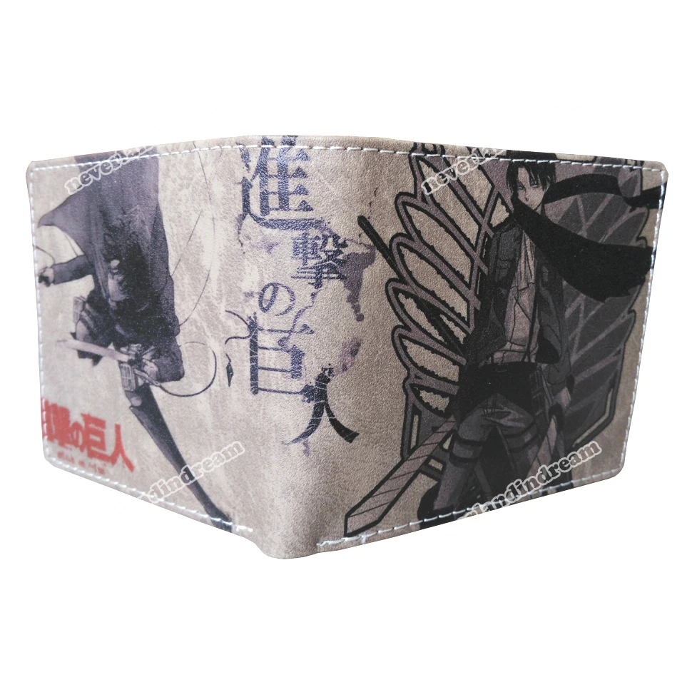 Кошелек из матовой искусственной кожи W аниме атака на Титанов|leather purse|pu leather