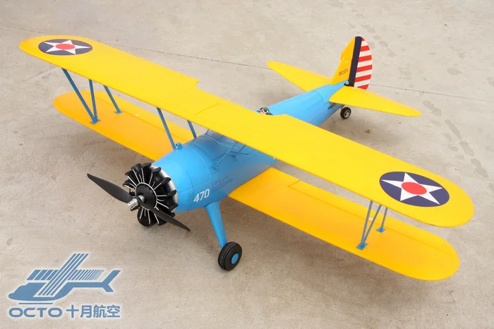 Стирман PT-17 АРФ RC Би-самолет epo-1200mm PNP Электрический убирающимся Шасси