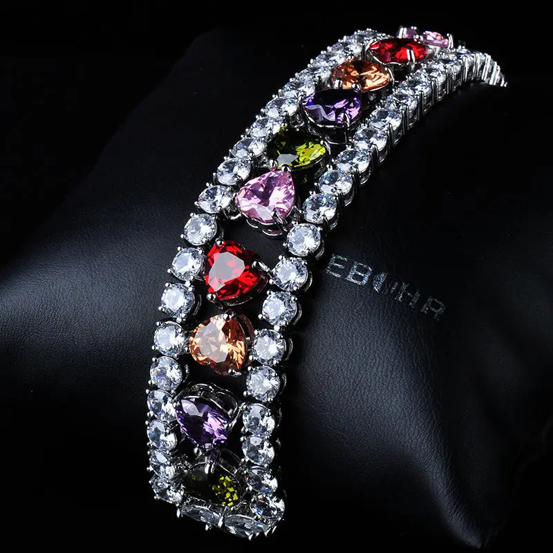 Женский роскошный браслет YAN MEI циркониевые браслеты класса ААА подарочные