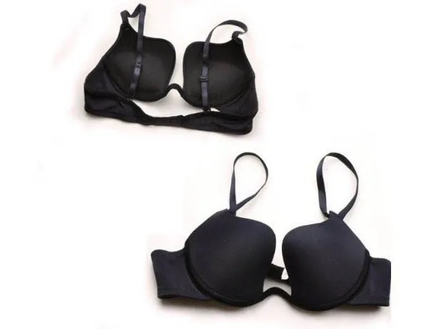 Women Wedding Bra Low Cut Push Up push-up Bras for women Deep U Sexy Lingerie Backless Cute Underwear Women White Black