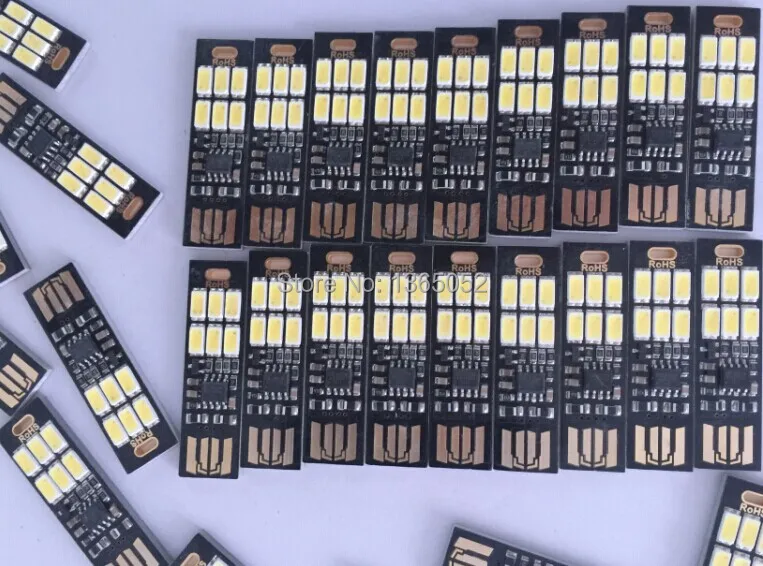 120 шт./упак.! Soshine портативный Mini USB мощность 6 светодиодный ночник лампа 1 Вт 5 в сенсорный диммер теплый свет для внешний аккумулятор для компьютера ноутбука