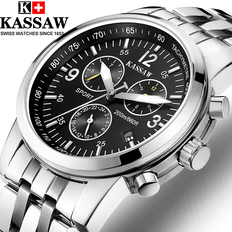 2016 kasswa automatic man watch wristwatches fashion dress usual gentelman lady killer business classic multifunction luminous | Наручные