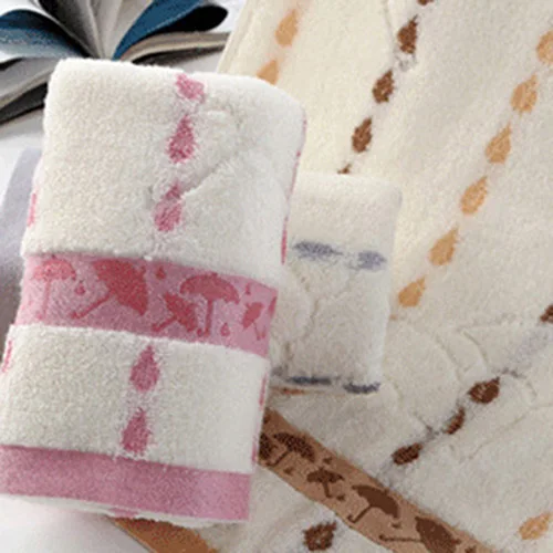 Мода Мягкое Лицо Шайба Полотенце Ванная Комната Зонт Raindrop Шаблон | Дом и сад