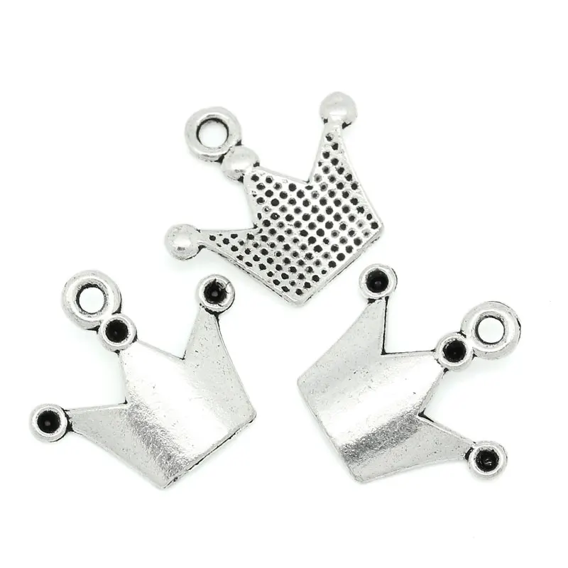 50 шт. подвески и в виде короны со стразами мужские для ювелирных изделий 19x17