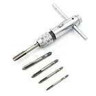 Высококачественный, Лидер продаж, прочный, 3-8 мм, 764 - 516 дюйма, Т-образная рукоятка, трещотка, тройной ключ, инструмент машиниста, реверсионный инструмент с винтовым метчиком