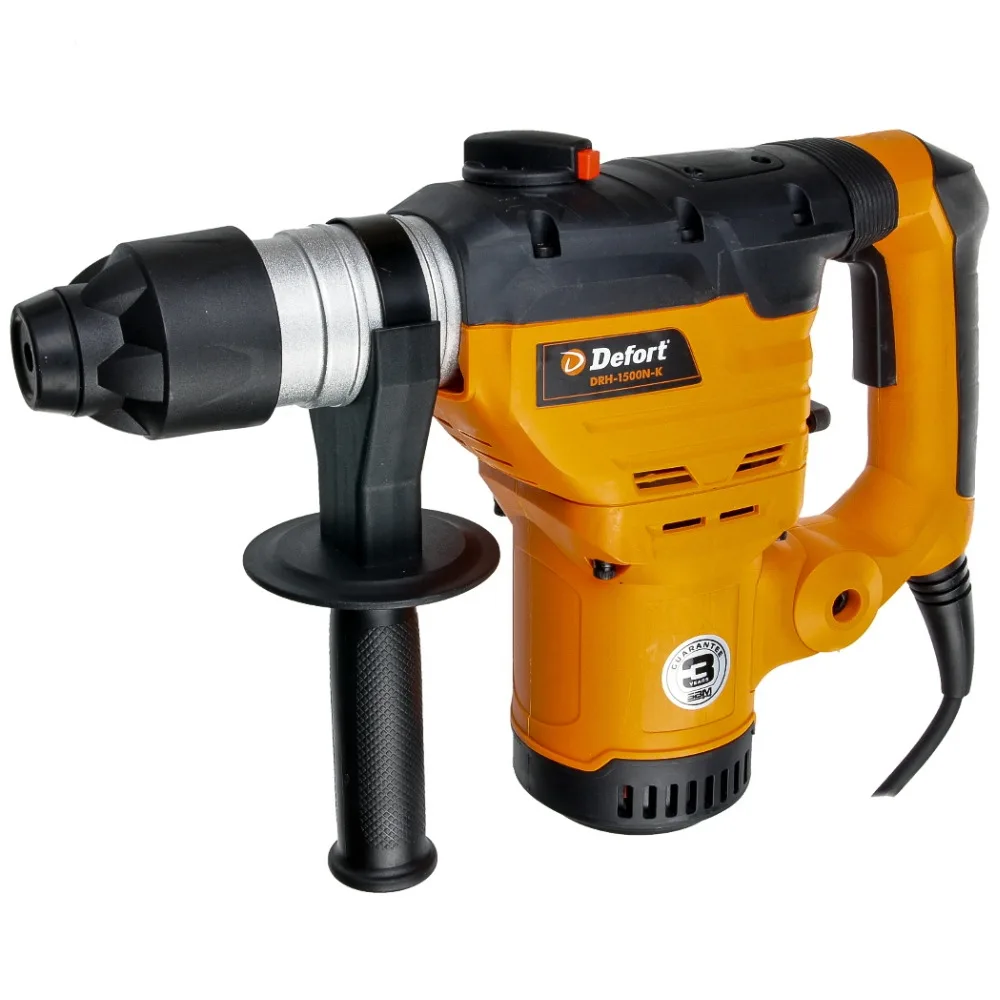 Перфоратор Defort DRH-1500N-K (1500 Вт регулировка скорости 5.5 Дж патрон SDS+ кейс буры) |