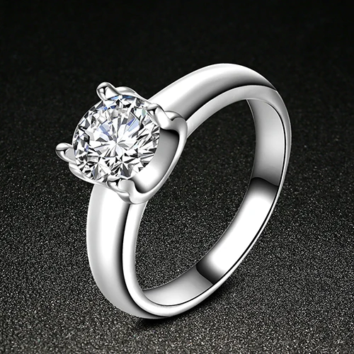 Женская Мода Циркон Инкрустированные Посеребренные Тонкий Сплав Обручальное