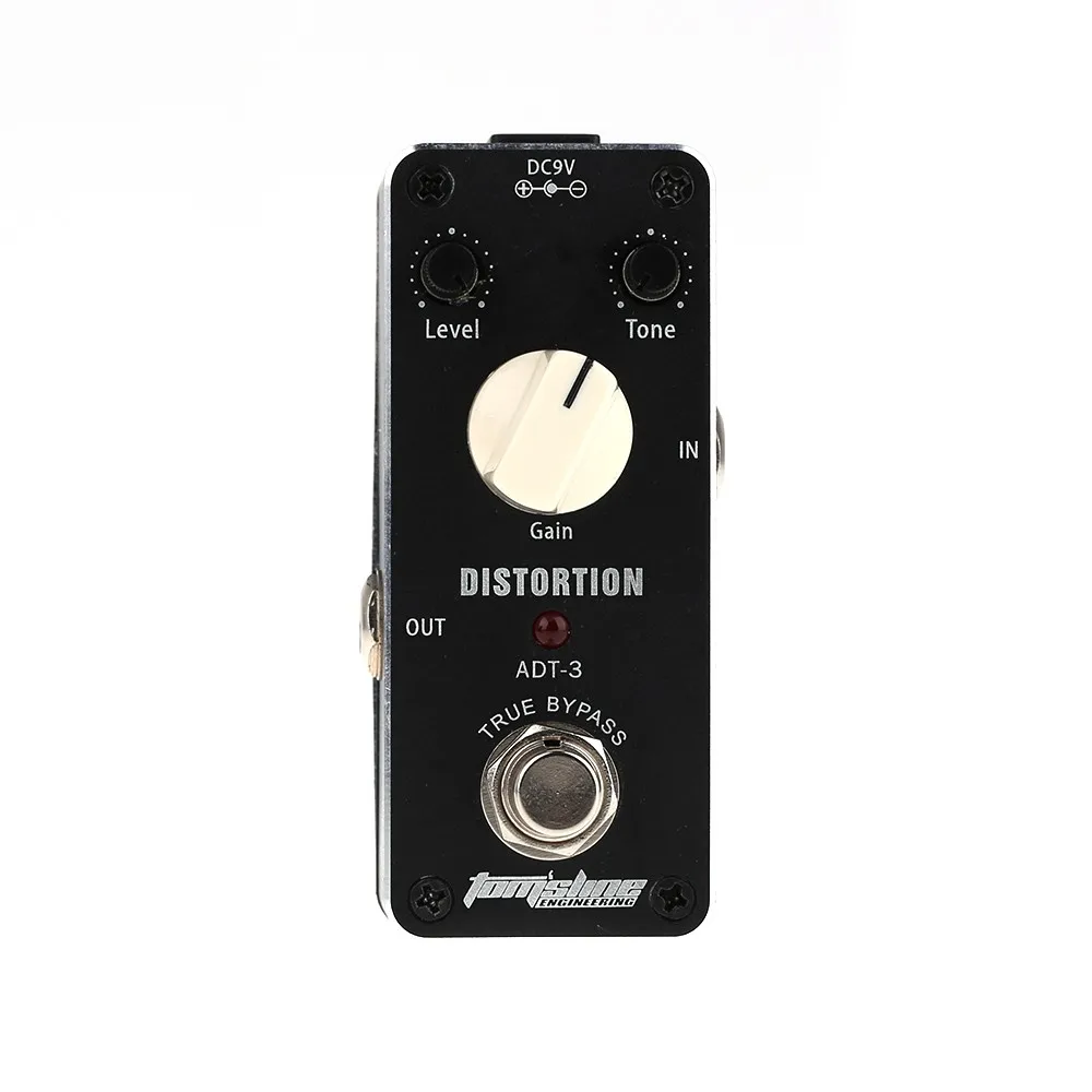 Aroma ADT 3 Mini Distortion педаль эффектов для электрогитары с крепежной лентой корпус из