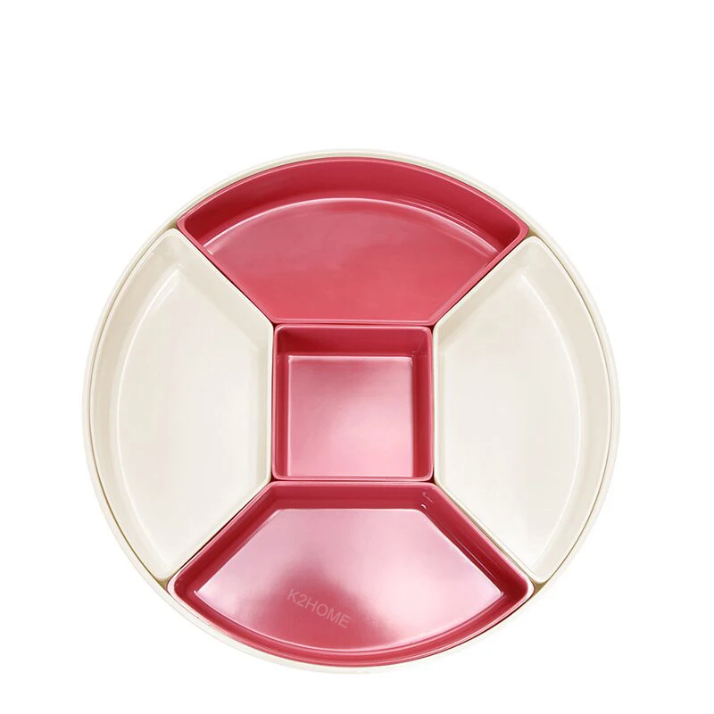 Декоративные пять секционных закусок круглый орех конфета Сервировочная