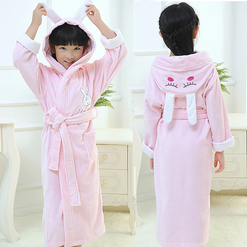 Most Thickening Cotton children bathrobes towel material hat bathing child bathrobe | Женская одежда