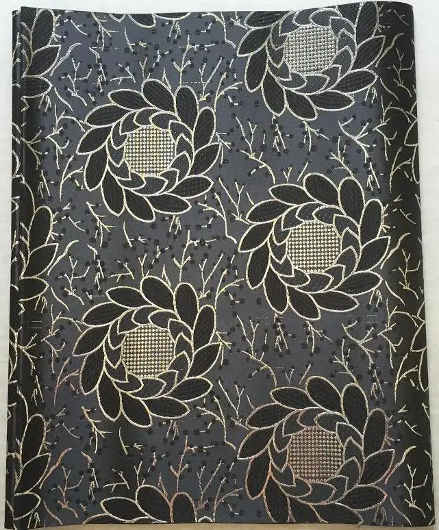 Оптом и в розницу персиковый + золотой цветочный Африканский женский головной