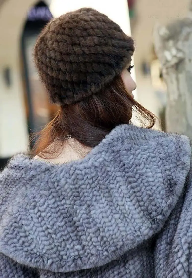 Европейская норка вязаная шапка/Hat* BE1245