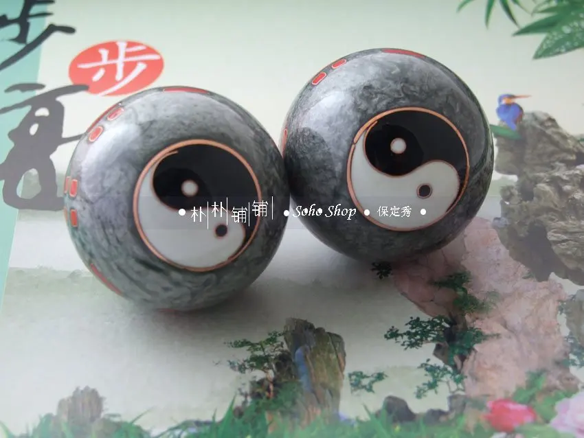 50 мм 40 мм китайские шарики baoding, перегородчатая Taichi дизайн в разных цветах. Chiming Фитнес мяч. Домашний подарок. Бумажная коробка