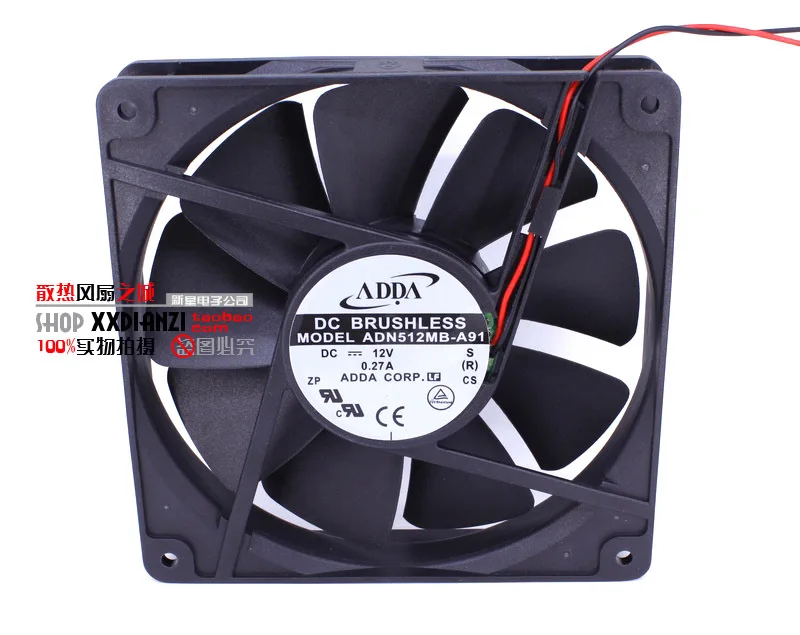 Для ADDA 13525 ADN512HB-A91 135*135*25 мм 13,5 см 135 мм 12 В двойной шарикоподшипник Вентилятор охлаждения красочные