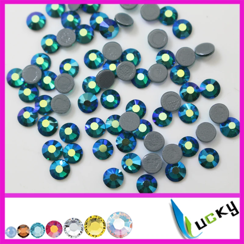 Высококачественные плоские стразы горячей фиксации! 1440 шт. супер блестящий серый
