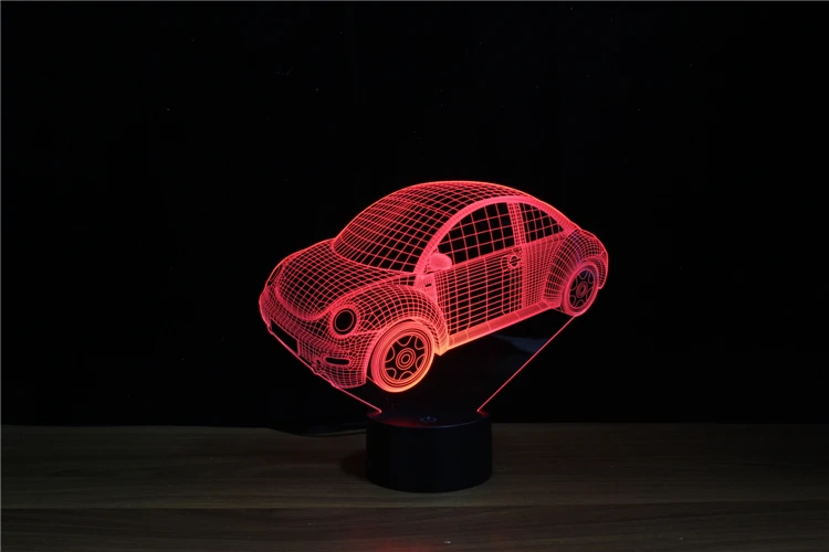 

35% Off Racing Souvenir 3D Xmas Gift Led Beetle Car Night Light with FCC/UL Certificate YJM-3165